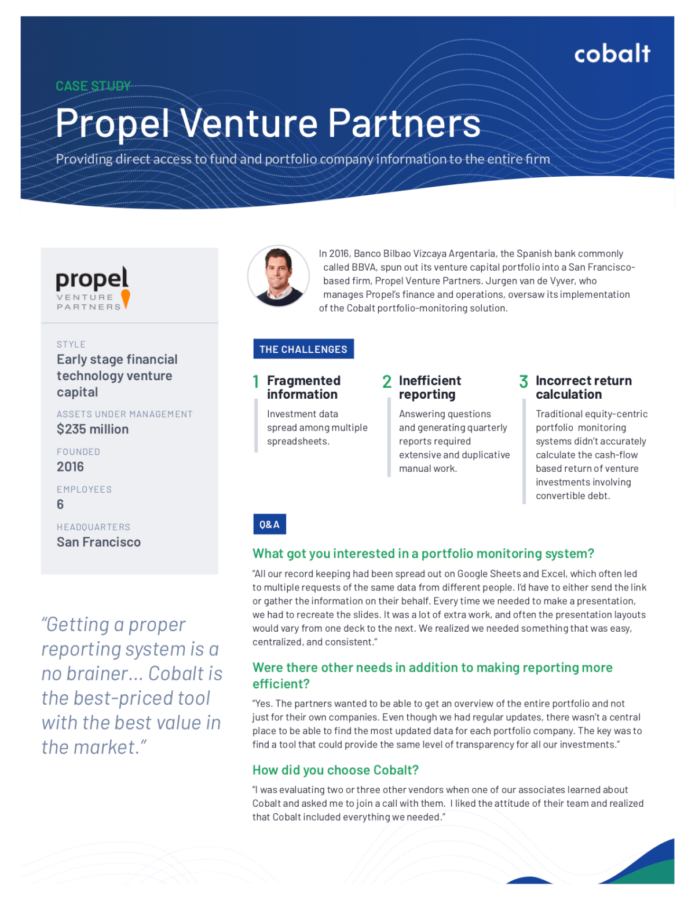 Client Case Study: Propel Venture Partners